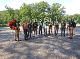 (75) 7/13, 14, 15/2018 <br>Appalachian Trail on Black Mt.<br> trail rehabilitation - continues