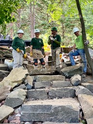 (132) 8/6, 7, 8/2021 <br>Hook Mountain - Nyack Beach Steps <br>progress continues