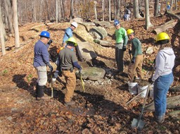 (16) 11/6, 7, 8/14<br>on the Appalachian Trail at Beechy Bottom<br> building new steps